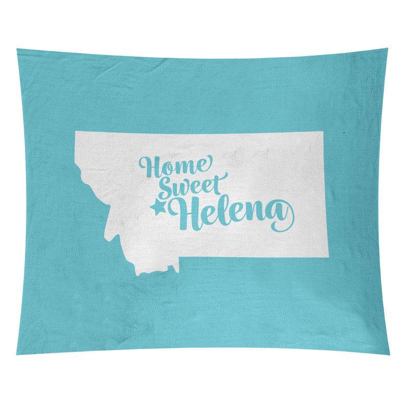 Tapisserie Helena Montana, H 51 po x l 60 po, Bleu sarcelle