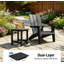 Table d'appoint d'extérieur pour chaises Adirondack, facile d'entretien et résistante aux intempéries avec support de charge de 220 lb pour la cour, la piscine, le patio, le porche, le jardin, la pelouse et un compagnon de détente-435600943
