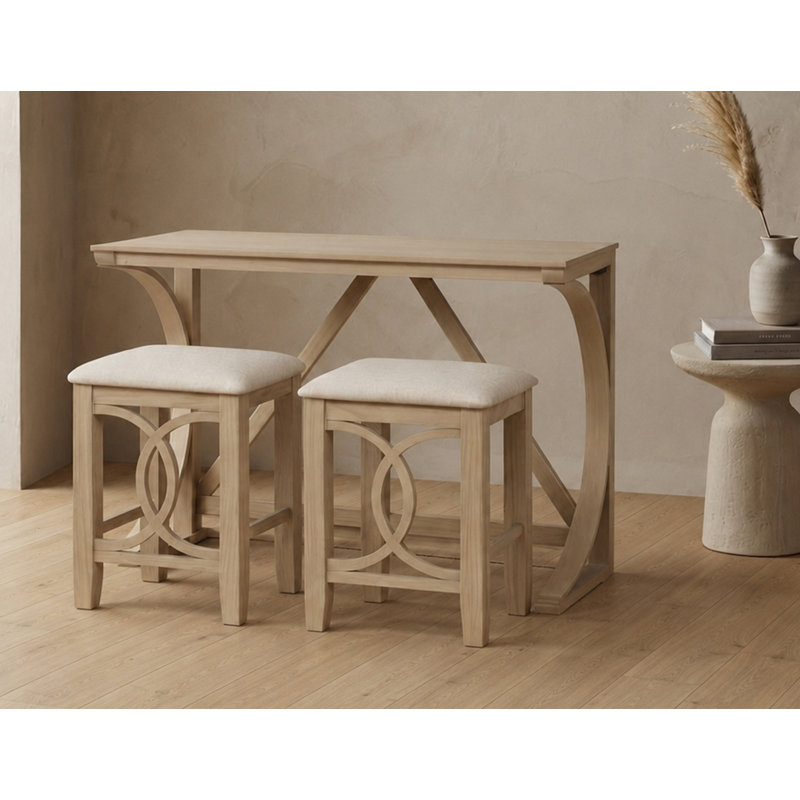 Ensemble de comptoir 3 pièces Opaline avec chargeur USB (naturel) , Naturel