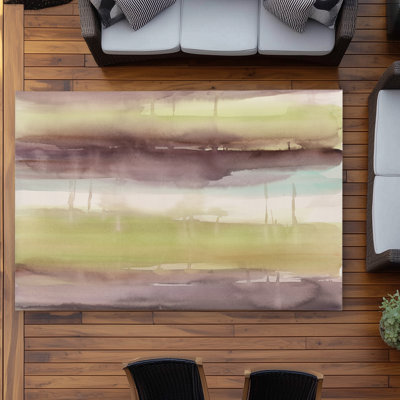 Beautiful Stripes - Illustrative Shapes Outdoor Area Rug