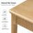 Waynesville Modern 72'' W Fluted Solid Wood Dining Table with Built-In Storage Drawers-349031472