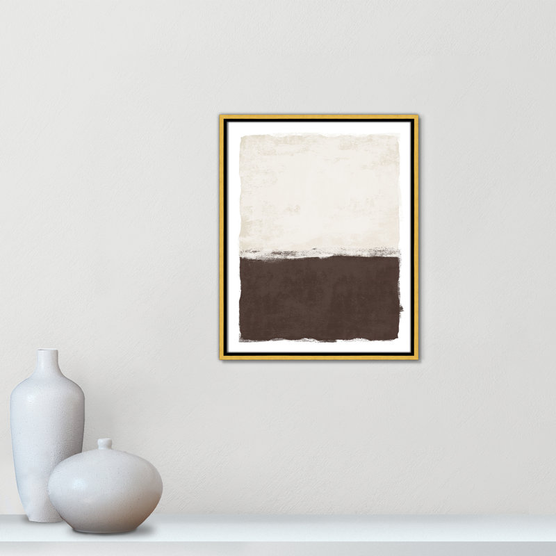 «Chocolat trempé II» par Natalie Carpentieri, L 17,5 po x H 21,5 po, Flotteur doré