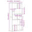 161cm H x 67cm W Geometric Bookcase-945441510