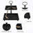 Rustic Wooden Tiered Tray Stand With Bead Garland, Farmhouse Square Decorative Serving Tray For Coffee Bar, Countertop, And Home Decor-437939434