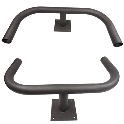 Double 180 Degree Wall Mount Bracket With 2-3/8" O.D. Tenons,Steel Bullhorn Tenon Adapter