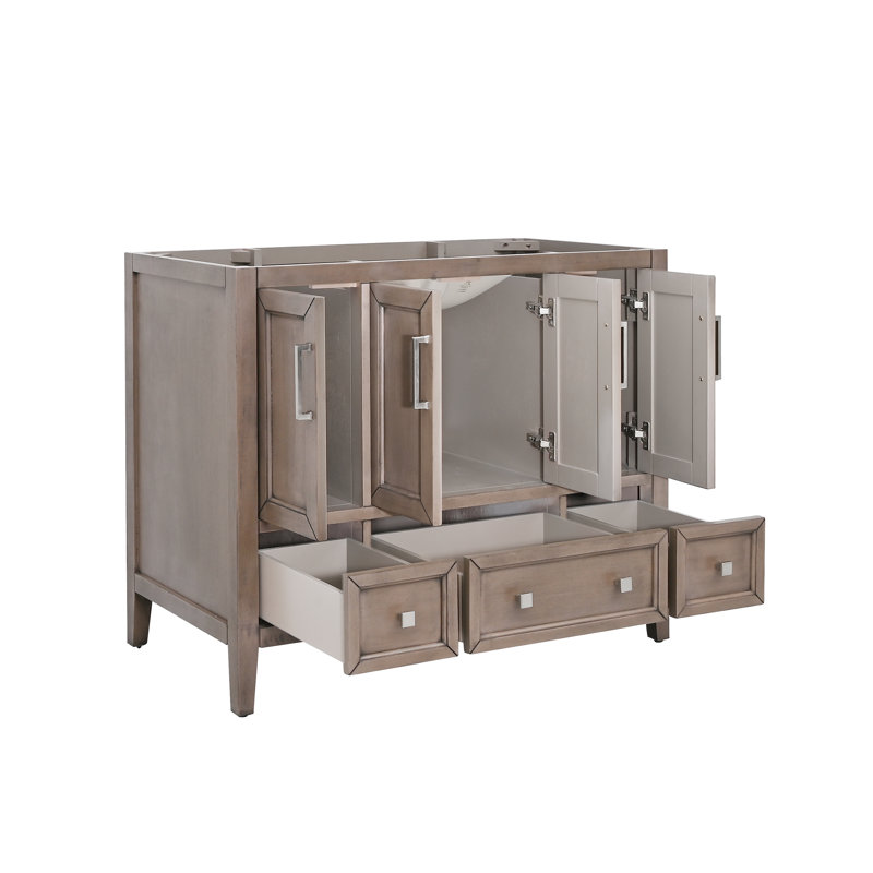 Ensemble de meuble-lavabo simple 43 po Murrieta, Chêne gris