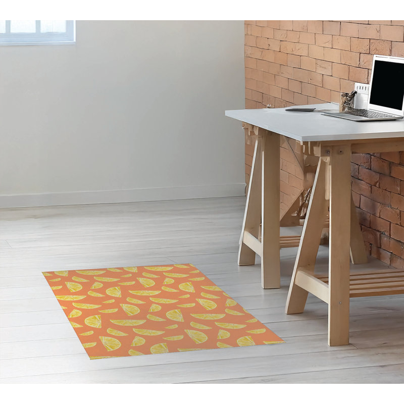 Tapis de bureau léger Summer Summer, L 36 po x P 60 po, Orange