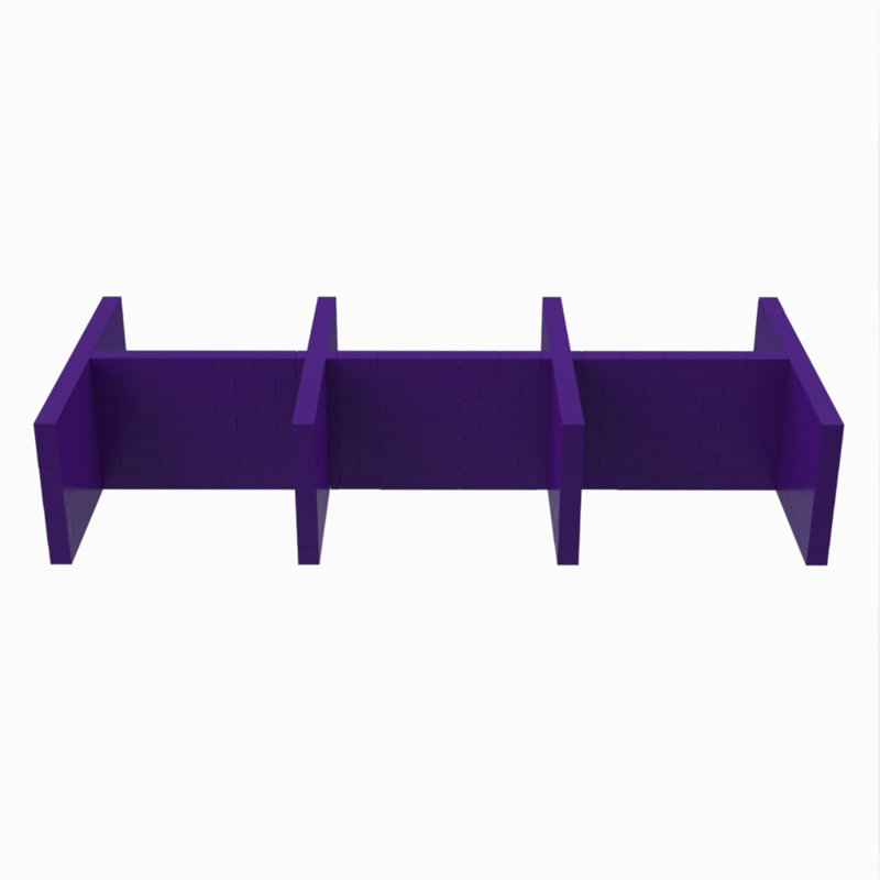 Ensemble de cabines EverBlock Space, Noir, 72"