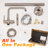 Single Handle Floor Mounted Freestanding Tub Filler with Brass Two-Function Handshower and Diverter-107665801