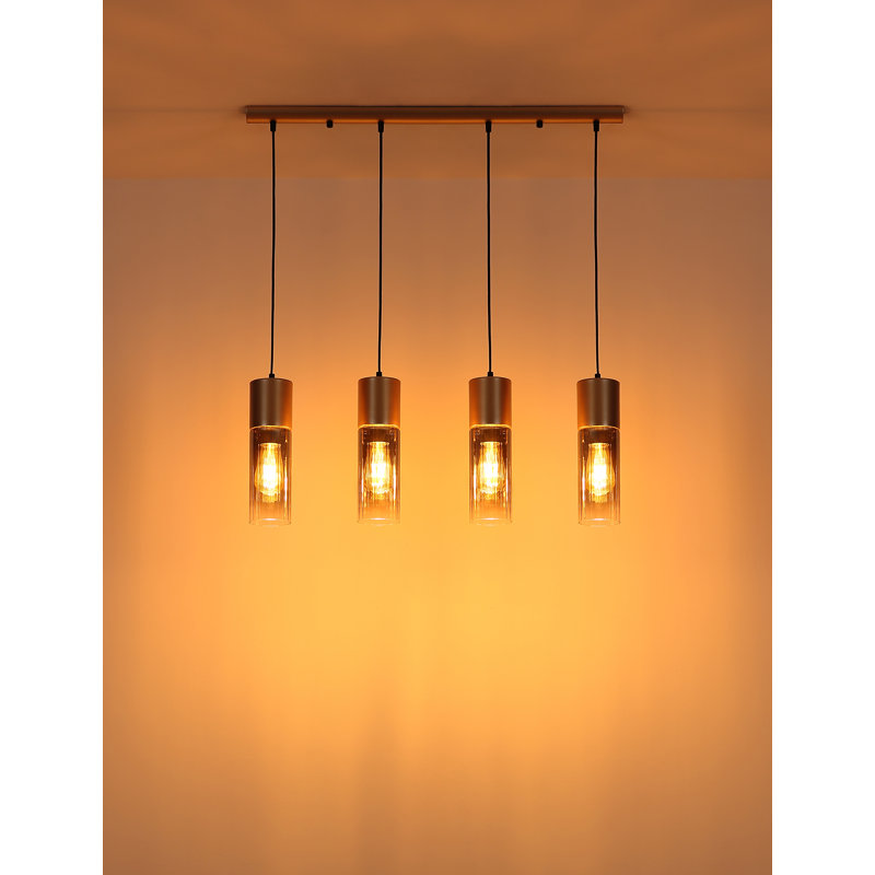 Alany 4 - Light Bronze Geometric Pendant