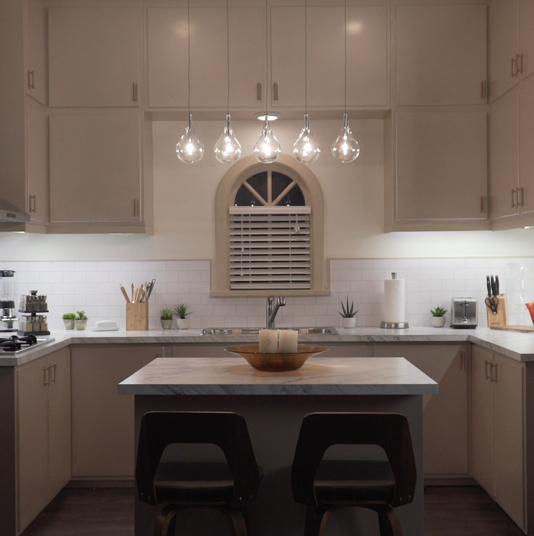 Deva 5 Light Glass Dimmable Pendant