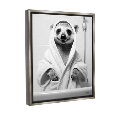 "Animal in Bathroom Robe" par RB sur toile