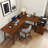 Nut-Brown L Shape Solid wood pine wood Desk-1315885591-1088599745