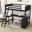 Lit mezzanine en bois avec bureau et tablettes-183899020-183899027