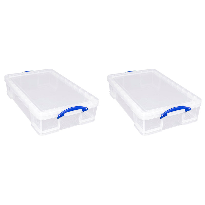  33L Storage Container w/Snap Lid & Clip Lock Handle, 2 Pack