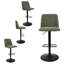 Tabouret de comptoir pivotant rembourré à hauteur réglable (ensemble de 4)-132836224