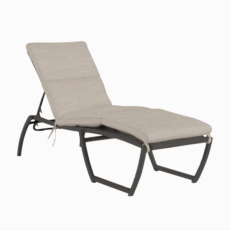 Chaise tissée Skye - Gris ardoise, Lin Dove Sunbrella®, Pas de soudure, Gris ardoise
