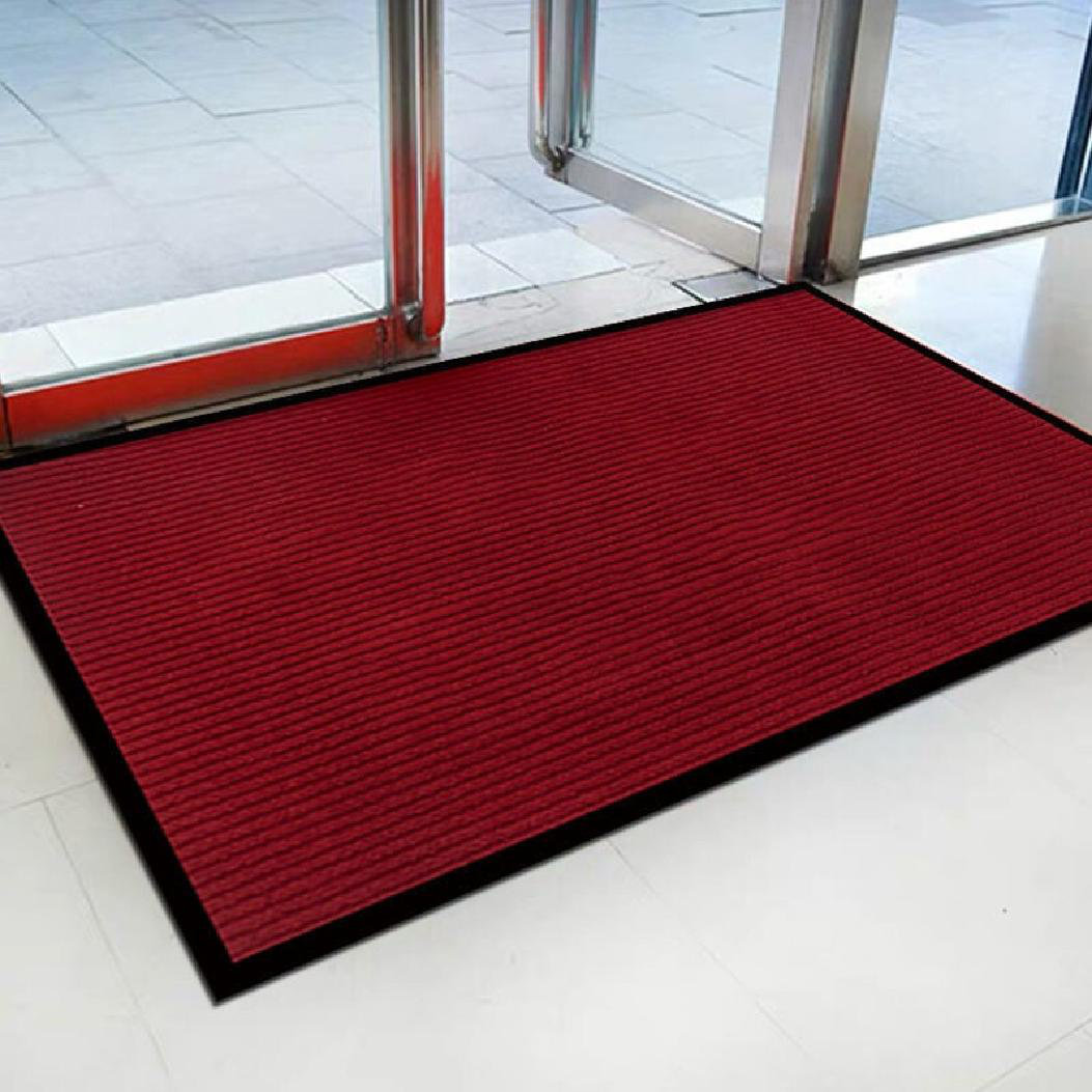 Non-Slip Outdoor Door Mat Latitude Run Mat Size: 31.49 W x 47.24 L, Color: Gray