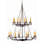 Lustre à niveaux 16 lumières de style bougie Estrella