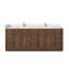 Meuble-lavabo double de 84 po avec plateau en pierre de quartz blanc Jakarta-1469449534-1469449535