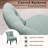 Chenille Upholstered Button Tufted Wingback Side Chair-351151114