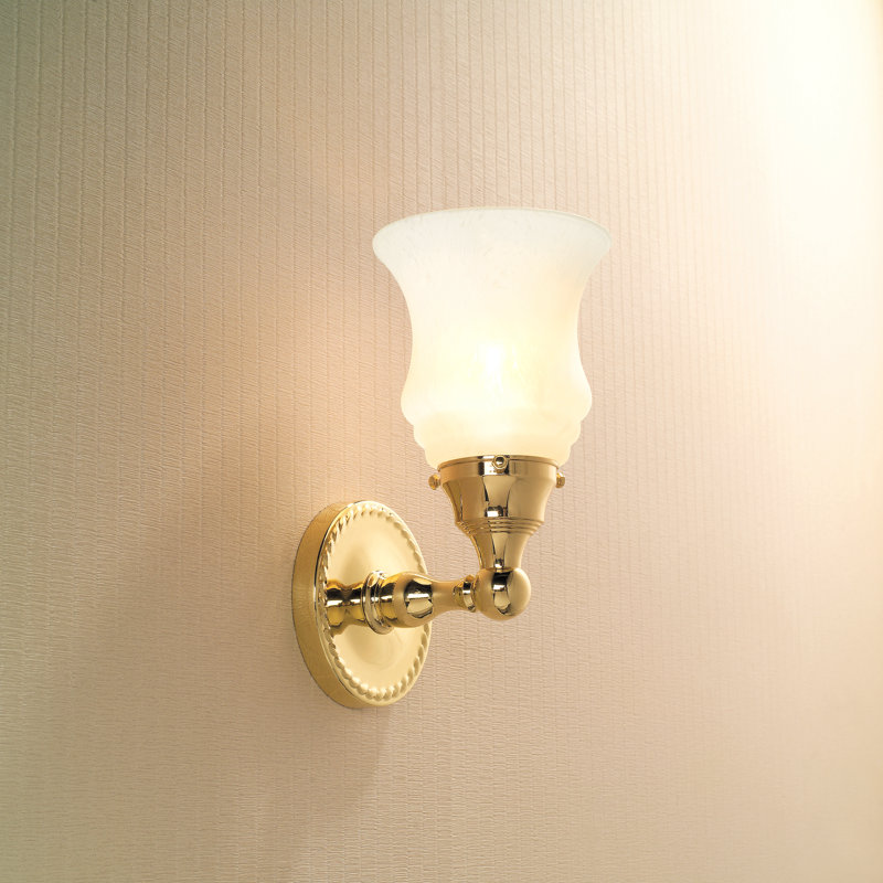 Canterbury 1 - Light Armed Sconce, Satin Etched Glass