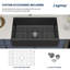 33" L x 20" W Farmhouse Kitchen Sink Ceramic Single Bowl Kitchen Sink Apron Front Sink-110890642