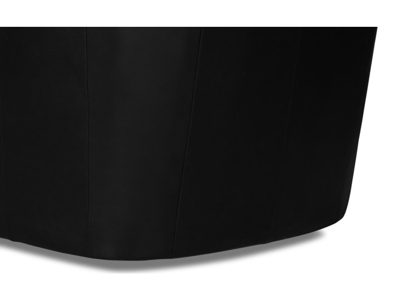 Scoth Swivel Armchair, Black Genuine Leather