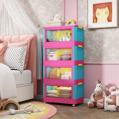 Armoire de rangement latérale large et pliante