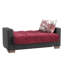 Causeuse convertible rembourrée avec rangement pour le salon de la chambre à coucher, microfibre-760010427