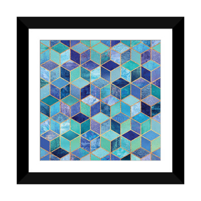« blue cubes », impression sur toile