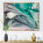 Toile avec cadre flottant or