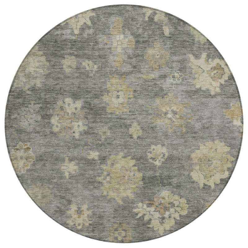 Machine Washable Indoor/Outdoor Chantille ACN2305 Global Rug, Round 8'