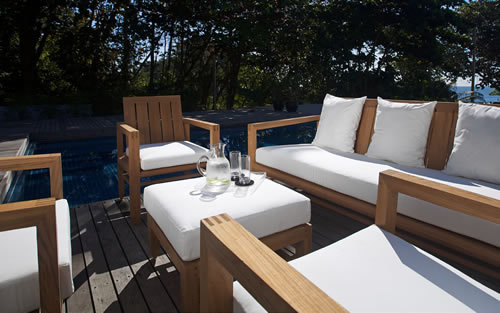 Limited 400 Outdoor Teak Ottoman