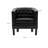Zeniyah 28.25 Wide Faux Leather Barrel Chair-858419820