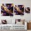 Keneilwe - Mauve et or liquide Magic III abstrait, art mural acrylique moderne-1556310723