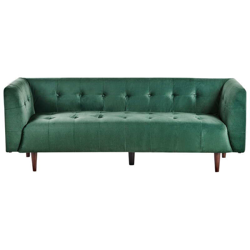 3 Seater Fabric Sofa BYSKE, Green Polyester