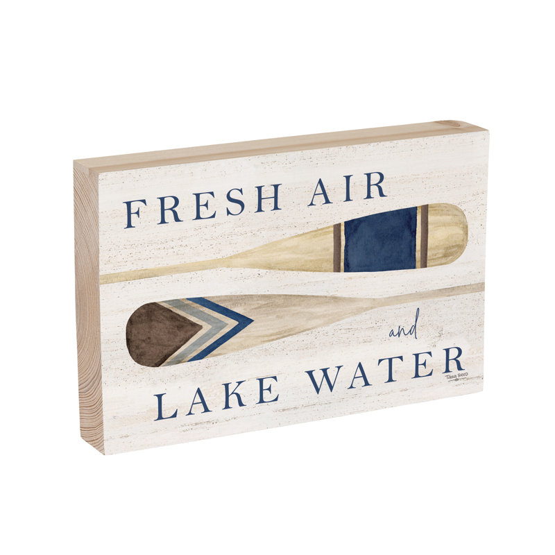 Lake Living Wooden Plock Fresh Air 12x8"
