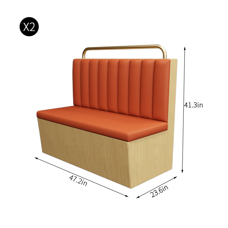 Banc rembourré en similicuir Light Luxury