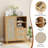Rattan Accent Cabinet With Adjustable Shelves-961565636