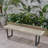 Patio Dining Bench With Iron Legs-1608200946
