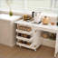 Tables de salle à manger | Mesa de Comedor, table pliante moderne en bois d'ingénierie 4-en-1 avec rangement, pour la salle à manger | Blanc cassé