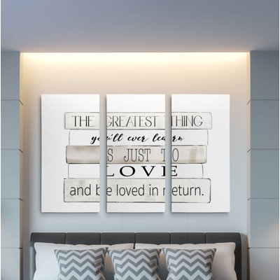 A Premium 'The Greatest Thing' Textual Art Multi-Piece Image on Canvas