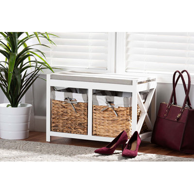 Banc de rangement rembourré