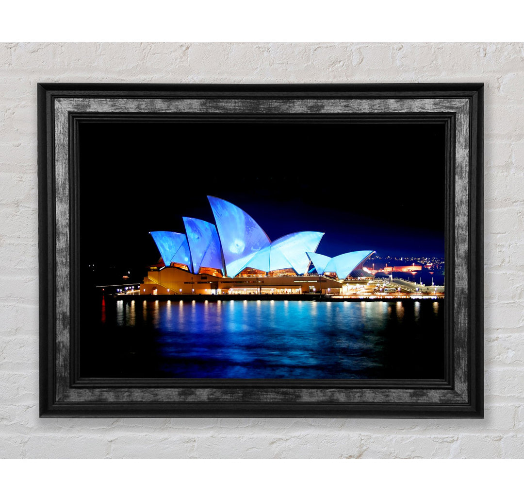 Sydney Opera House Night Glow - Einzelner Bilderrahmen Kunstdrucke