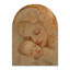 «Mother and Child in Tender Light» - Décoration murale arquée en bois moderne-944204096-944204101