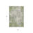 3' X 5' Green And Ivory Abstract Washable Indoor Outdoor Area Rug