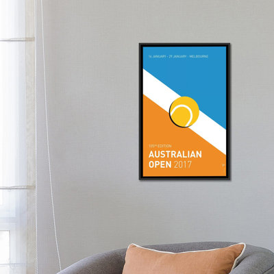 Impression sur toile, "Minimal film Grand Open Slam Australian Open 2017"