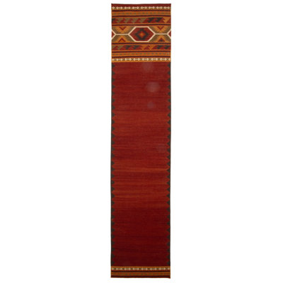 Duval Burgundy Kilim 2'11" x 13'10"