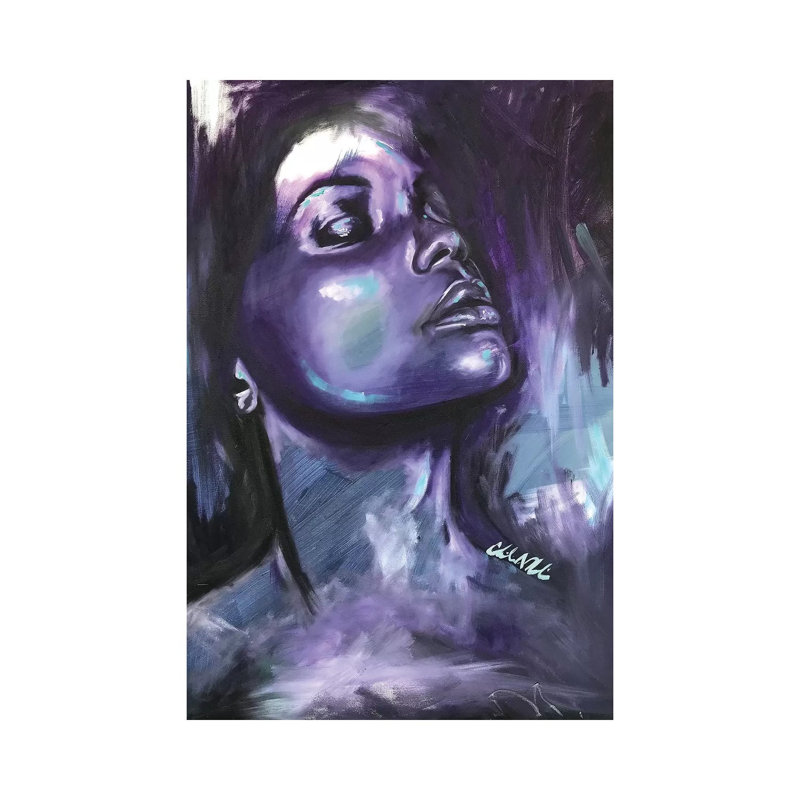 Waiting To Exhale by Stina Aleah - Painting on Canvas, 20.32 cm H x 30.48 cm W, Wrapped Canvas